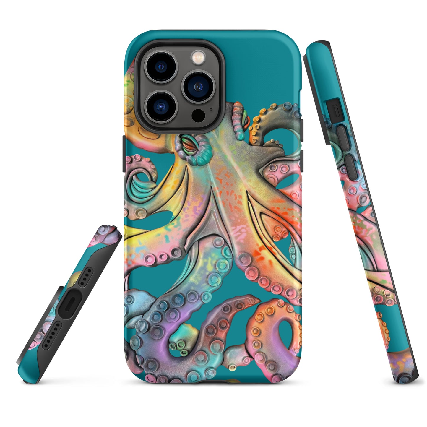 Coastline Rainbow Octopus Tough Case for iPhone®