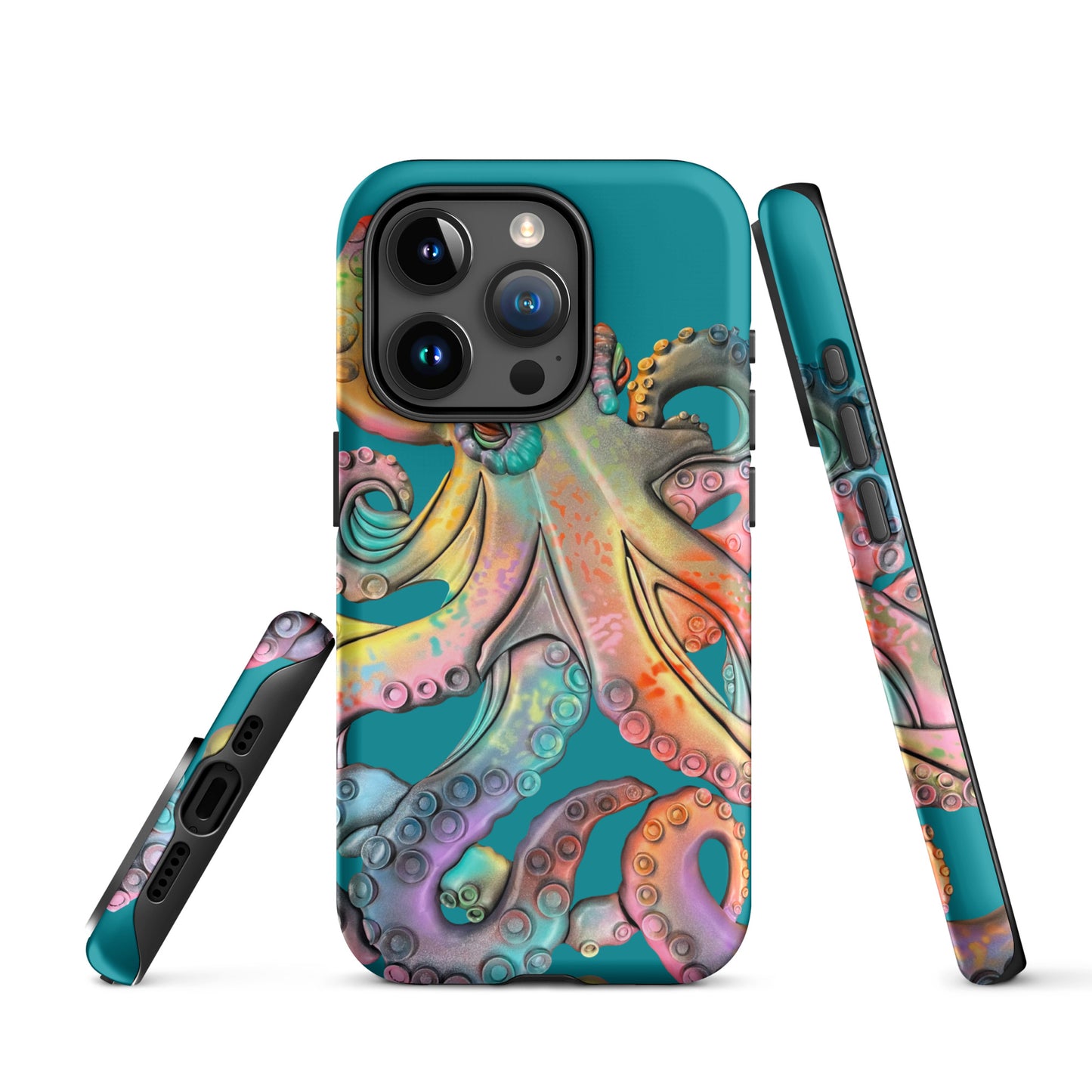 Coastline Rainbow Octopus Tough Case for iPhone®