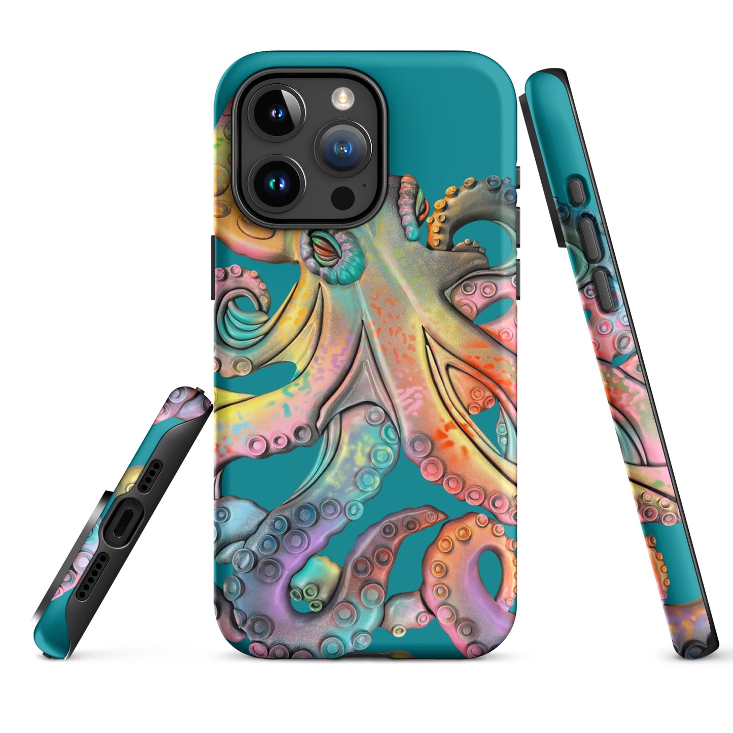 Coastline Rainbow Octopus Tough Case for iPhone®