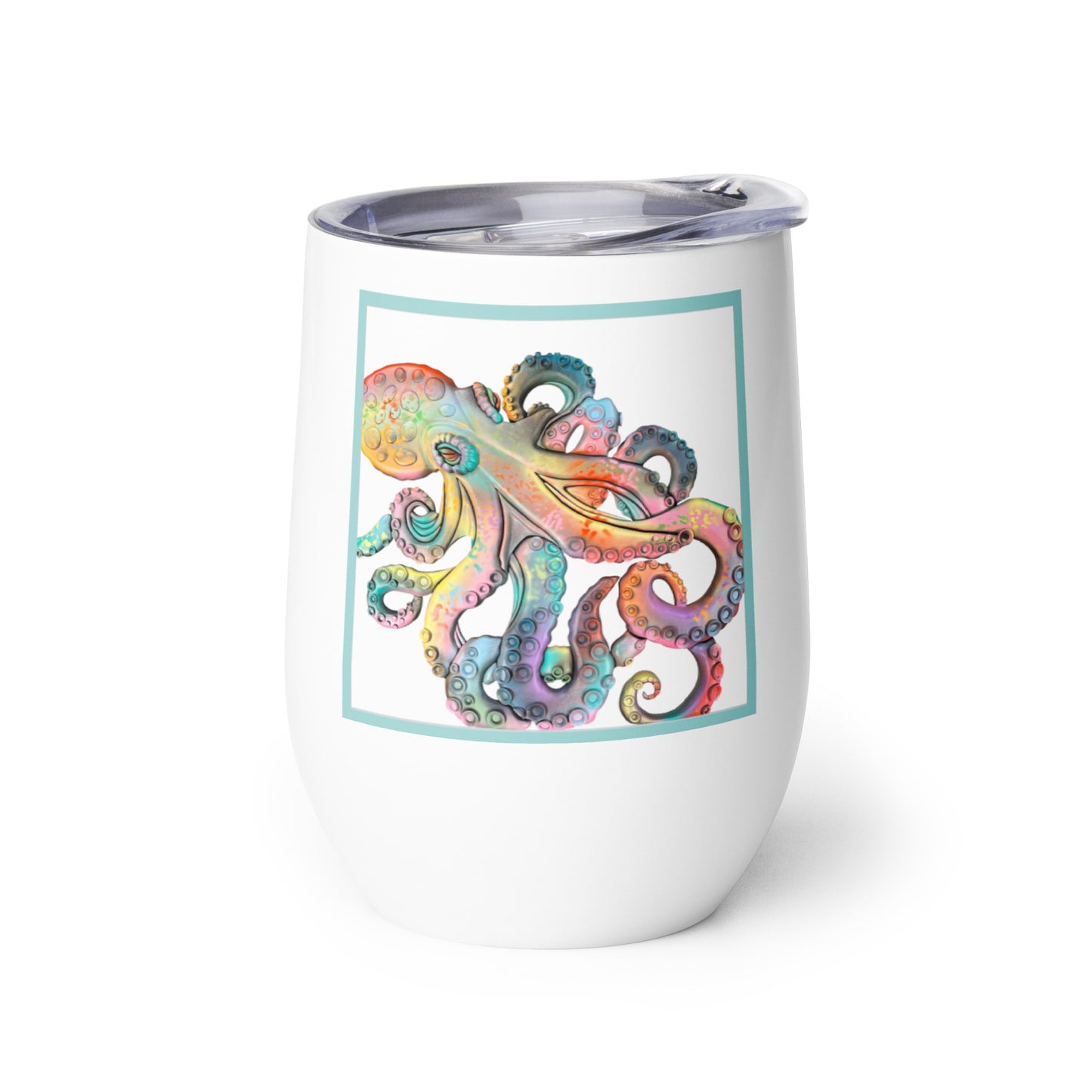 Coastline - Whimsical Octopus Wine tumbler