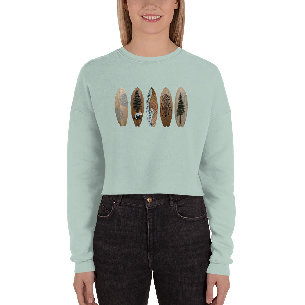 Voyageur - Surfboard Crop Sweatshirt