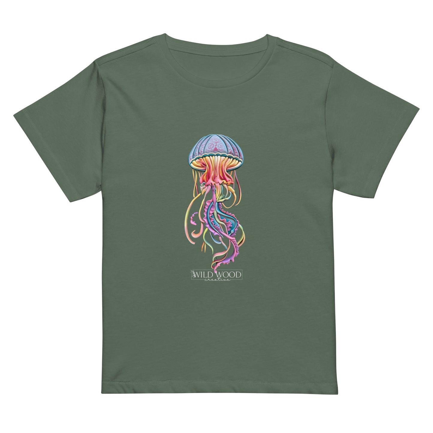 Coastline - Psychedelic Jellyfish Women’s high-waisted t-shirt