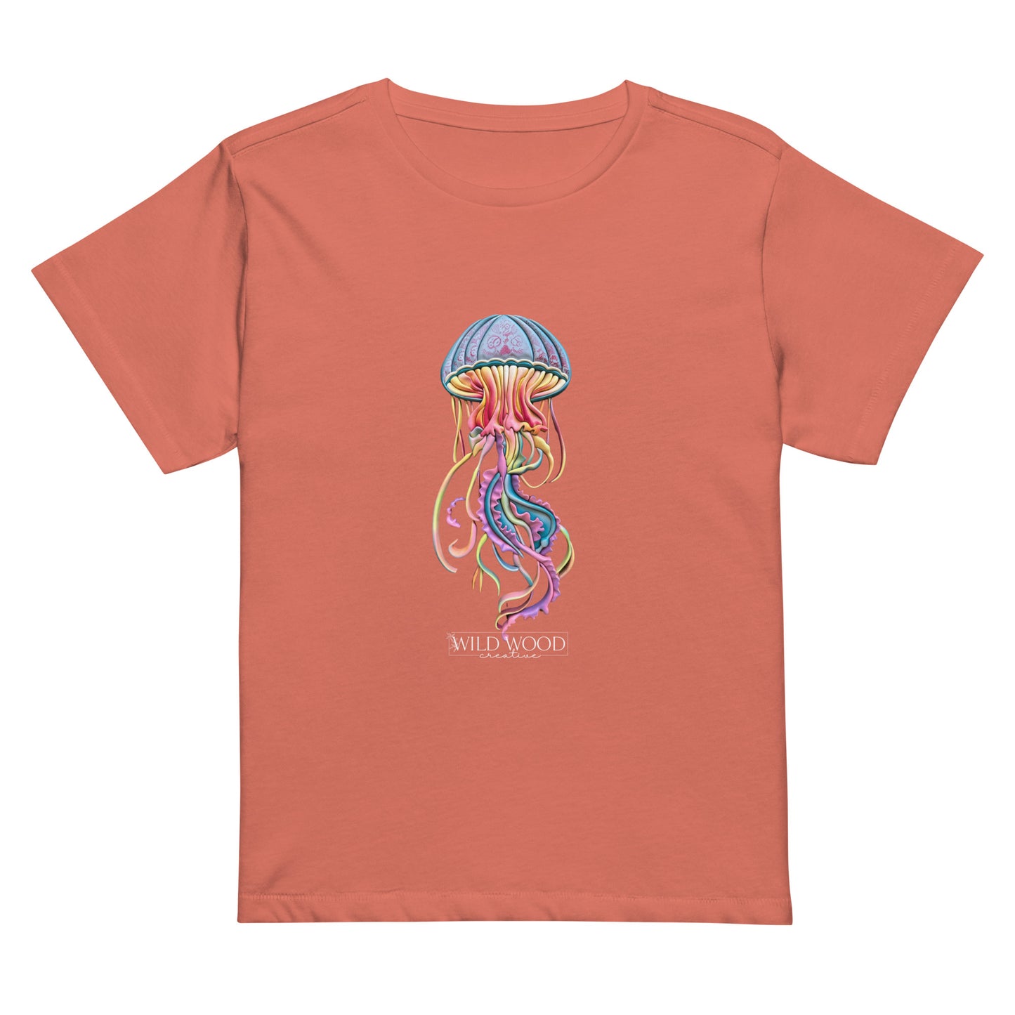 Coastline - Psychedelic Jellyfish Women’s high-waisted t-shirt