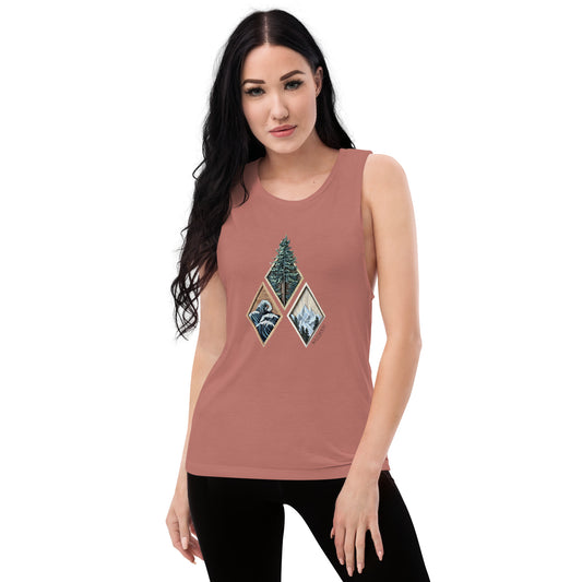 Voyageur - PNW Trio - Ladies’ Muscle Tank