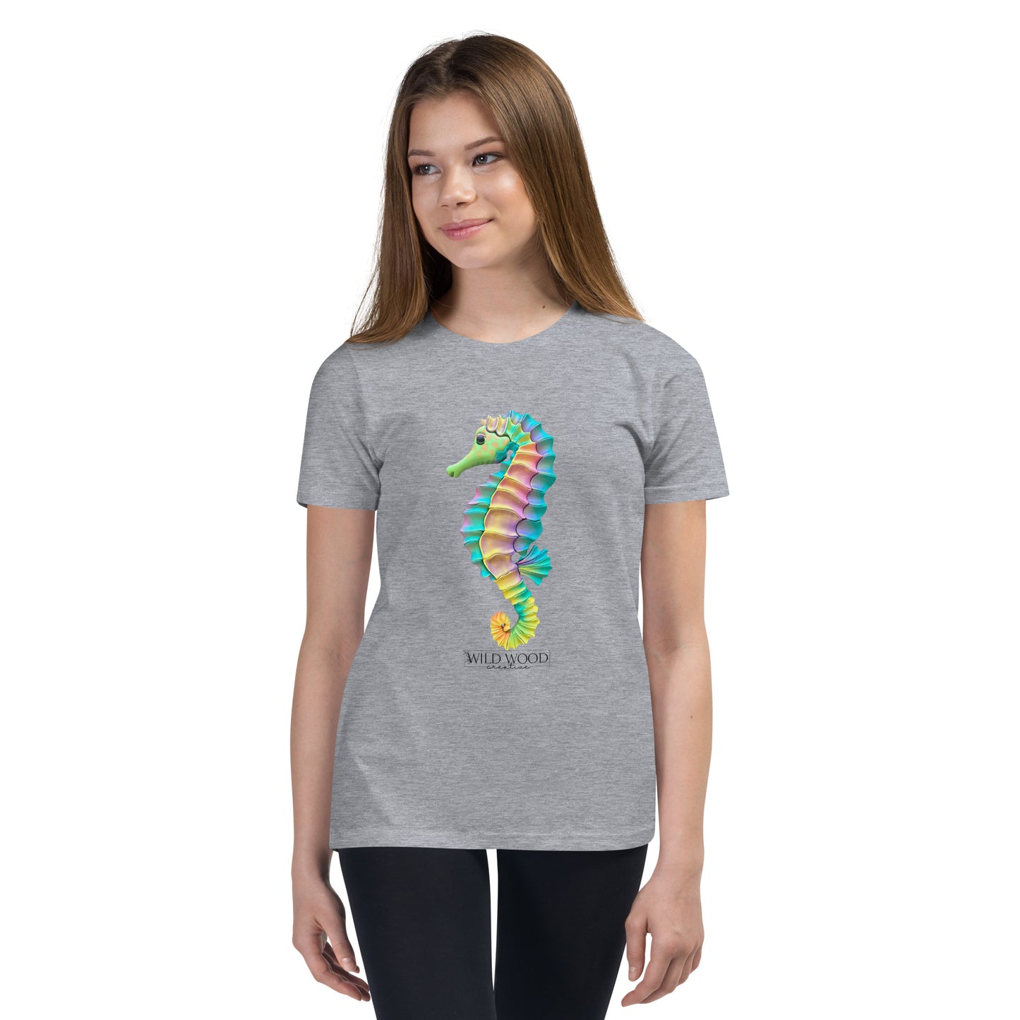 Coastline - Vibrant Seahorse Youth Short Sleeve T-Shirt