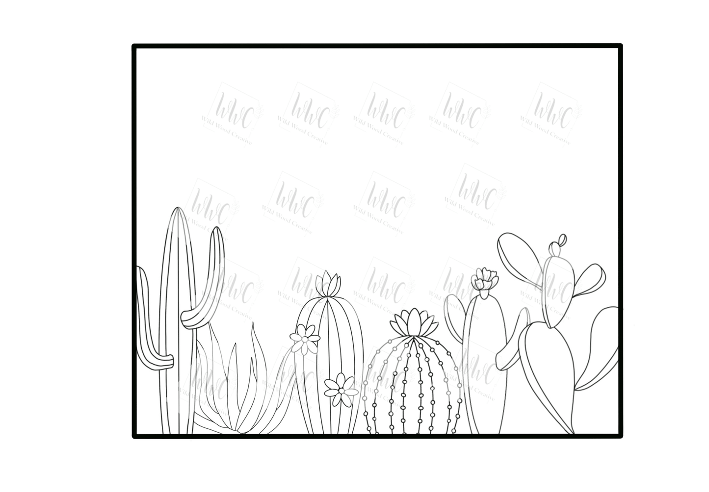 Cacti Rectangle Template