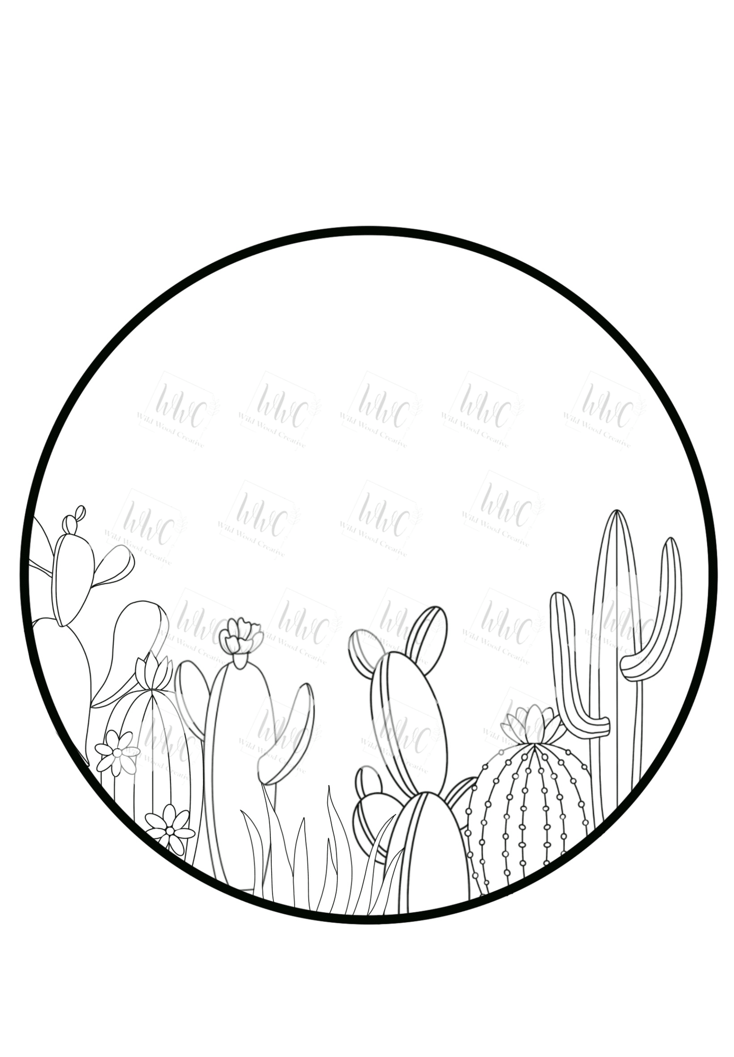 Cacti Round Template