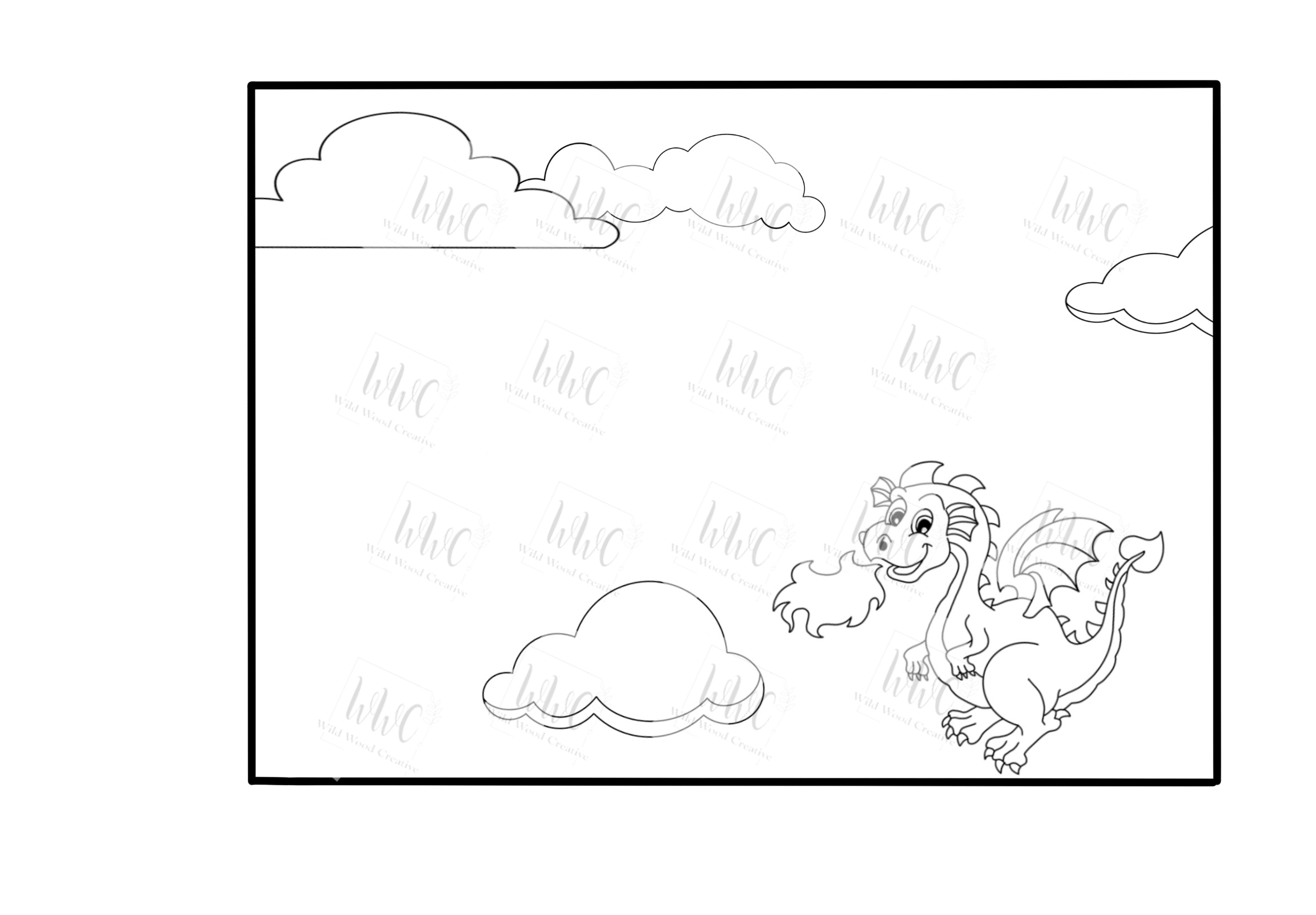 Rectangular Dragon Dragon Rectangle Template – Wild Wood Creative
