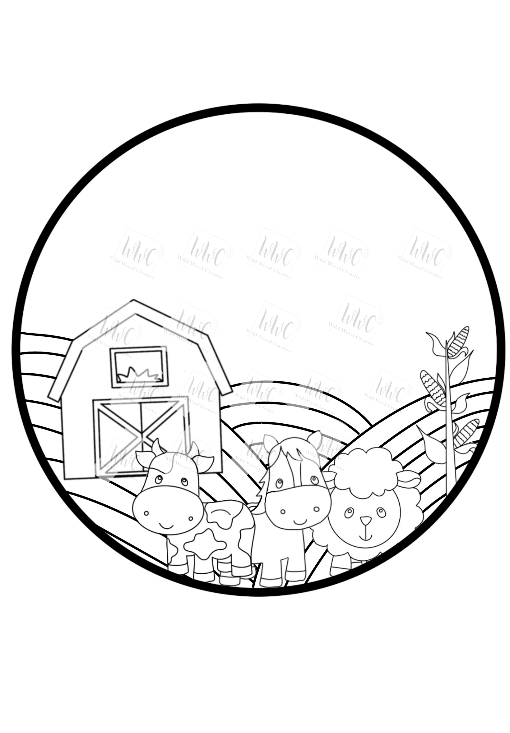 Farm Round Template – Wild Wood Creative