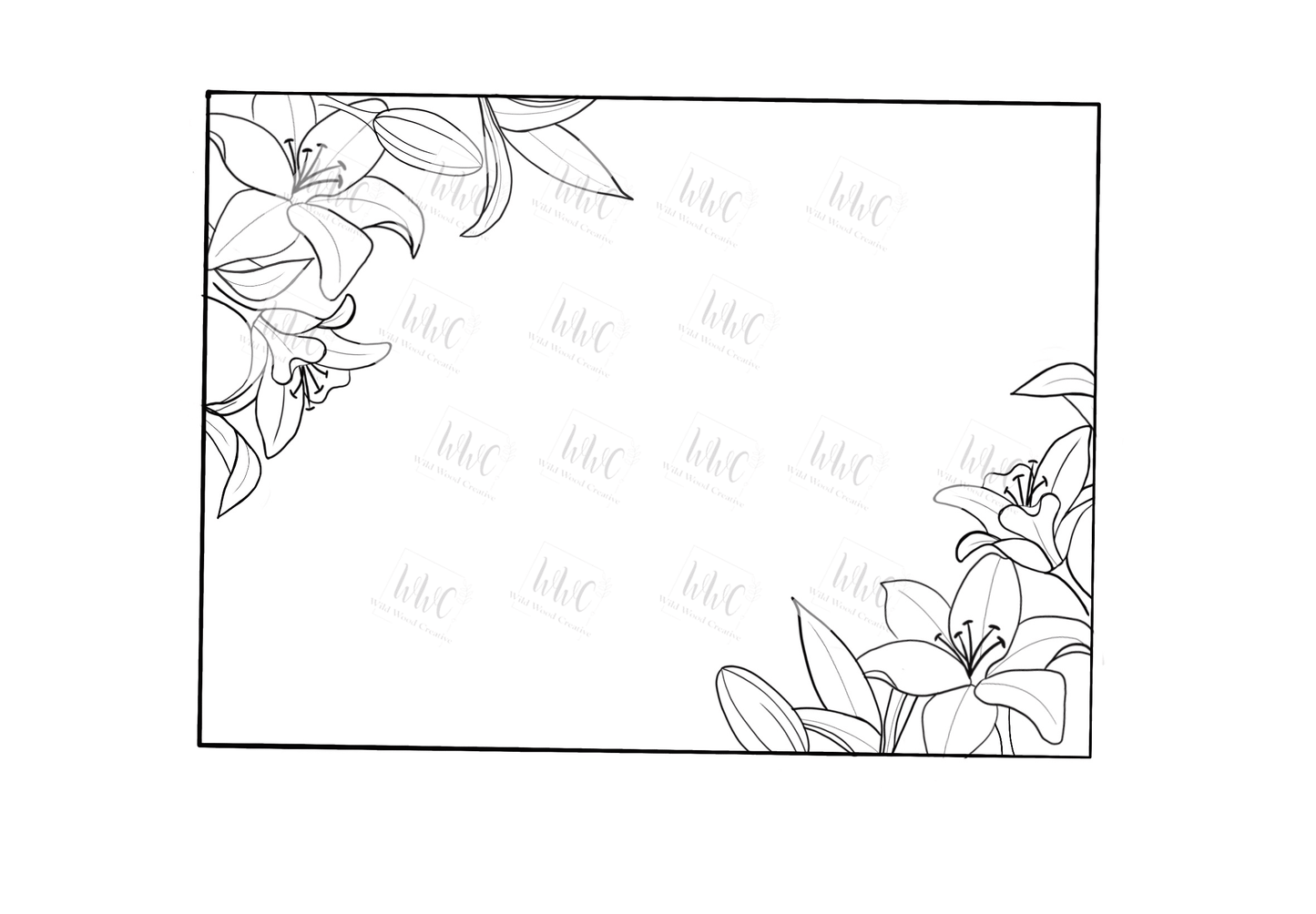 Lily Rectangle Template