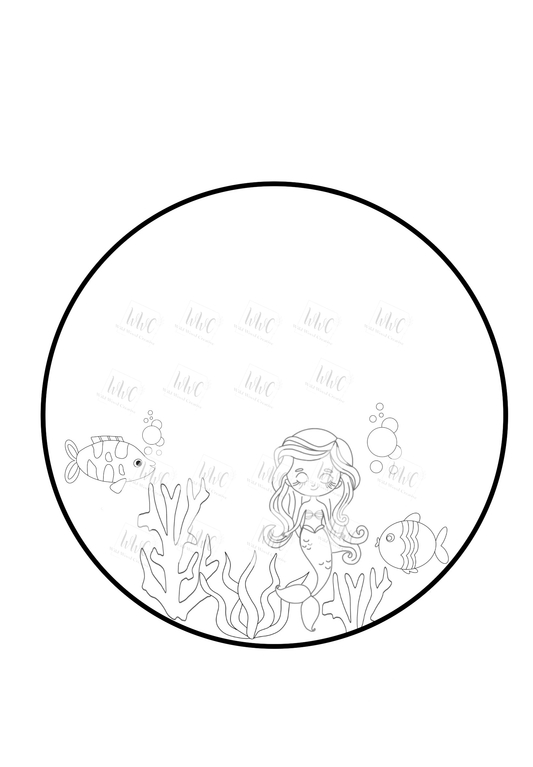 Mermaid Round Template