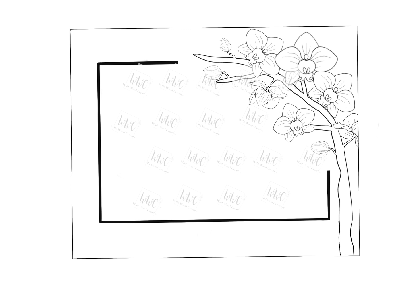 Orchid Rectangle Template