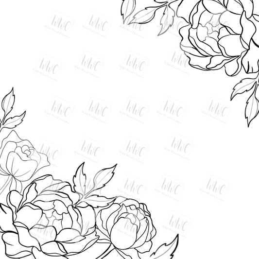 Peony Square Template