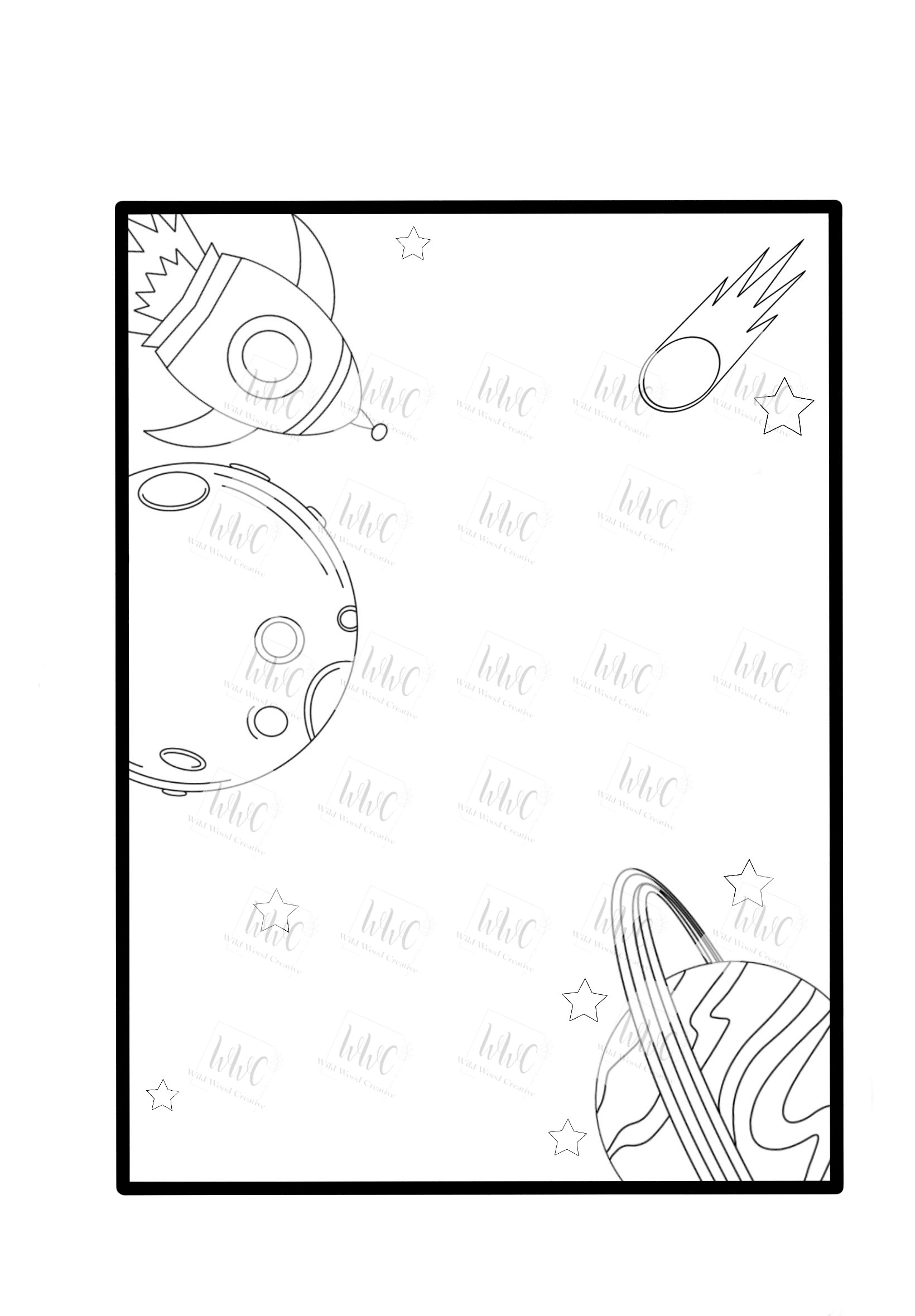 Space Rectangle 2 Template – Wild Wood Creative