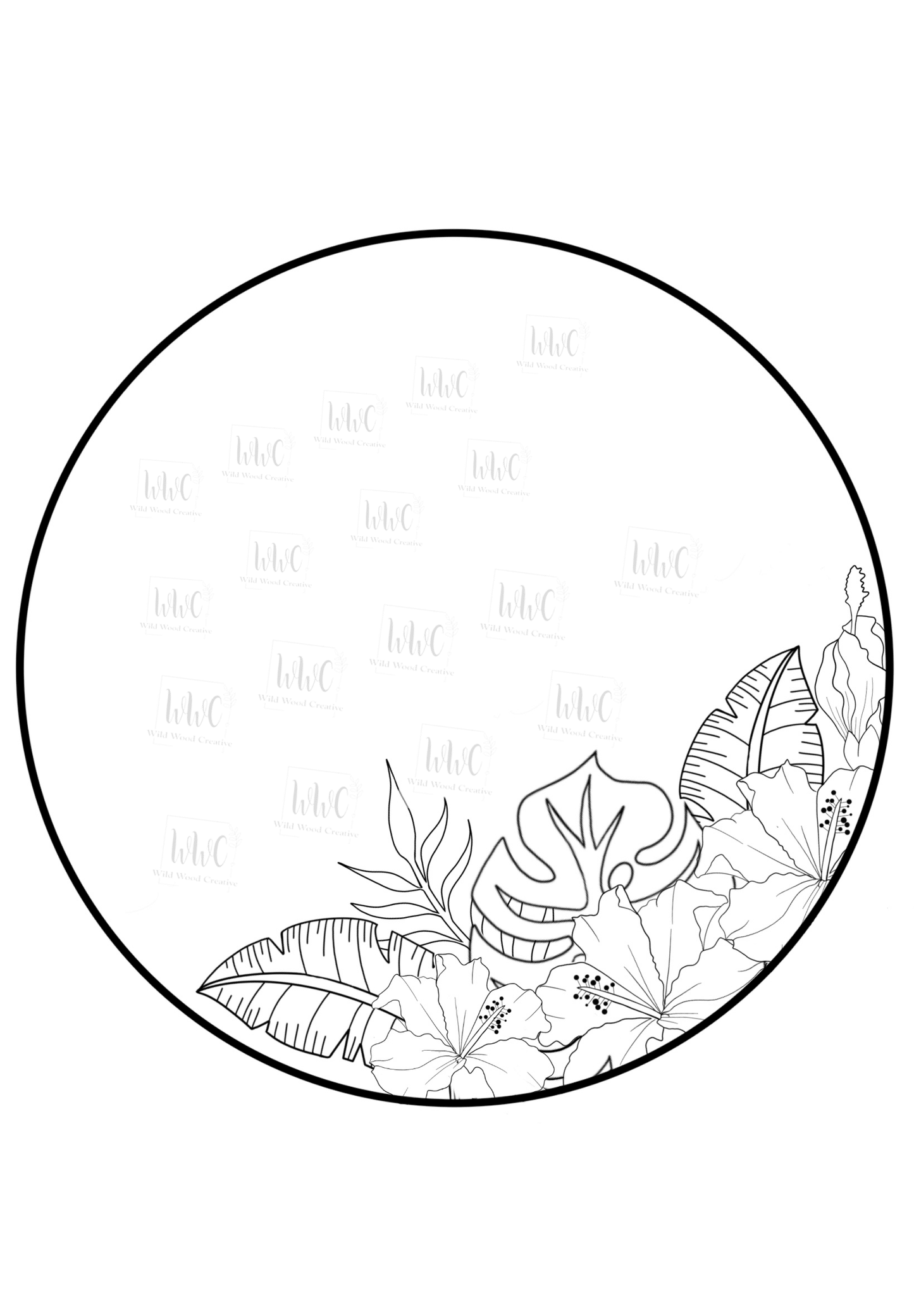 Tropical Round Template