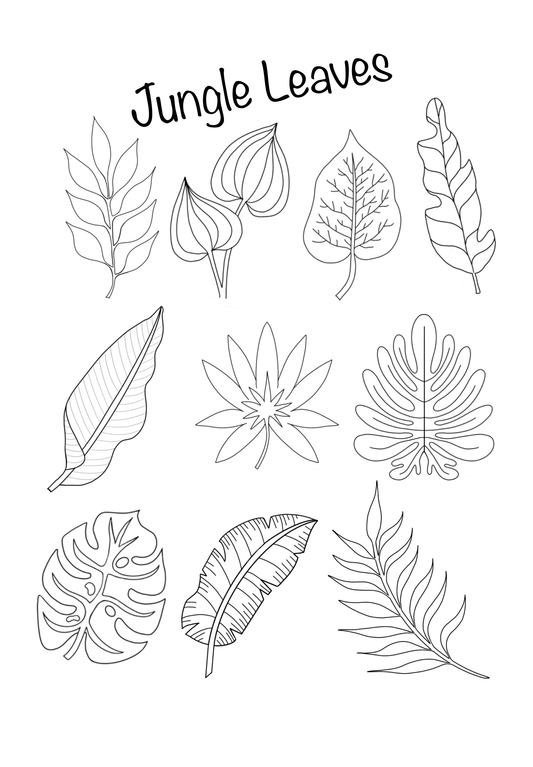 Jungle Leaves Brush Set