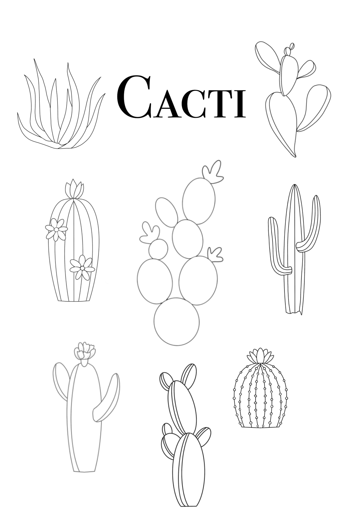 Cacti Brush Set