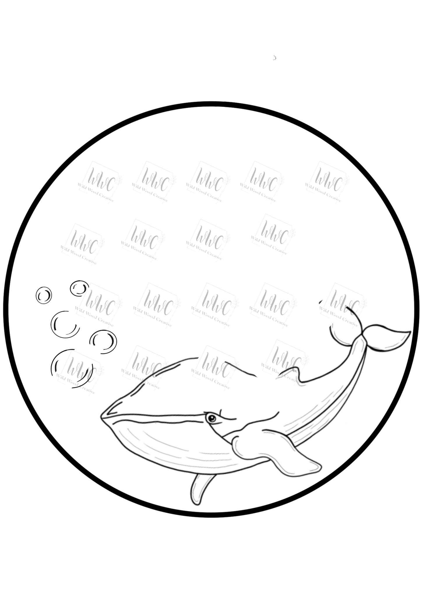 Whale Round Template