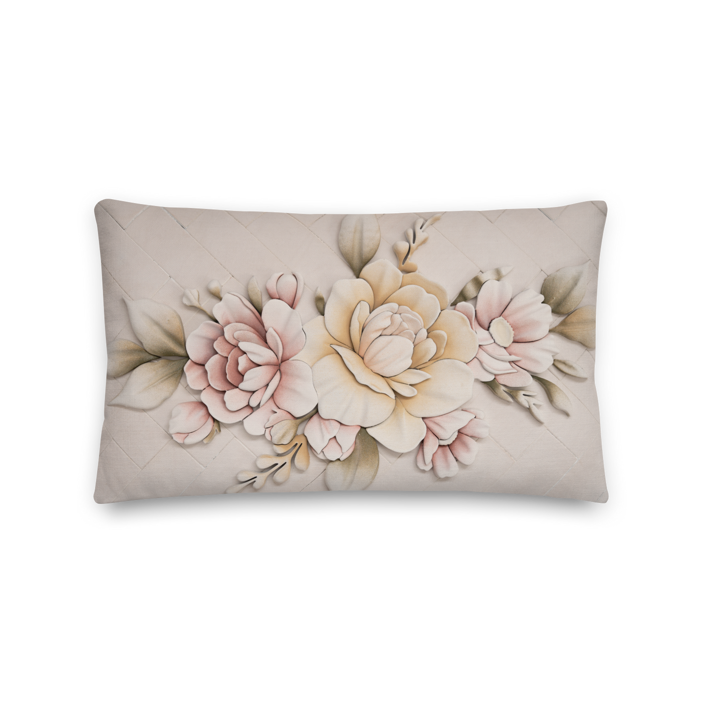 Lauren Bedard Home - Blanca - Peonies Re-imagined Throw Pillow