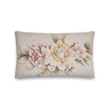 Lauren Bedard Home - Blanca - Peonies Re-imagined Throw Pillow